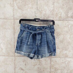 Button Fly Hollister Paperbag Jean Shorts Ultra High Rise VTG Stretch Sz 3 W26